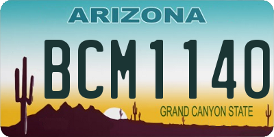 AZ license plate BCM1140