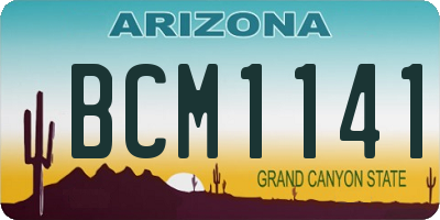 AZ license plate BCM1141