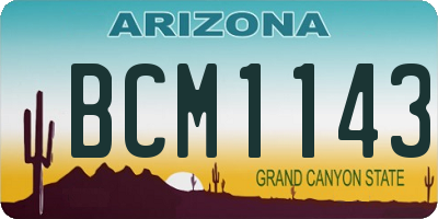 AZ license plate BCM1143