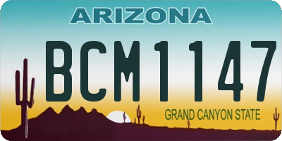 AZ license plate BCM1147