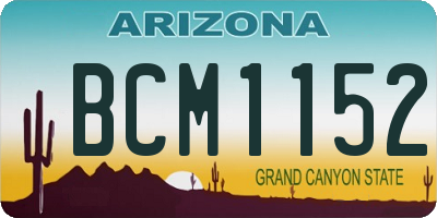 AZ license plate BCM1152