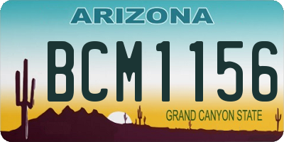 AZ license plate BCM1156