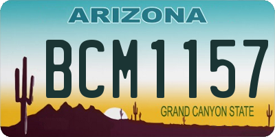 AZ license plate BCM1157