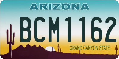 AZ license plate BCM1162