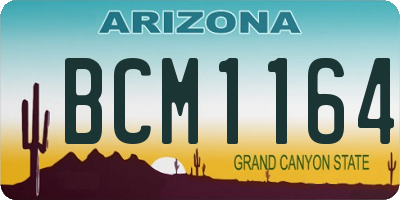 AZ license plate BCM1164