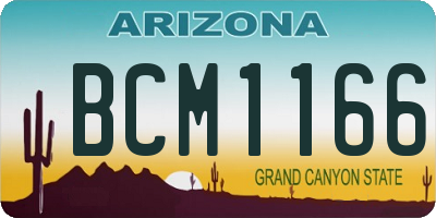 AZ license plate BCM1166