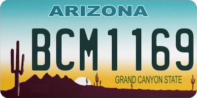 AZ license plate BCM1169