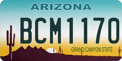 AZ license plate BCM1170