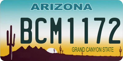 AZ license plate BCM1172