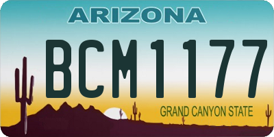 AZ license plate BCM1177