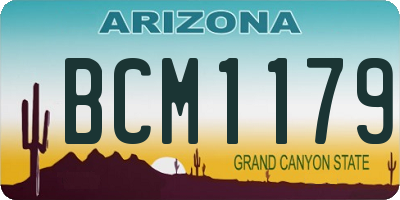 AZ license plate BCM1179