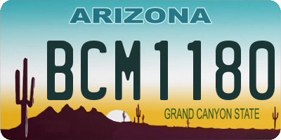 AZ license plate BCM1180