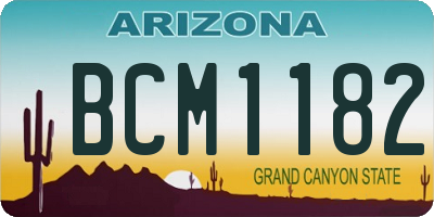 AZ license plate BCM1182