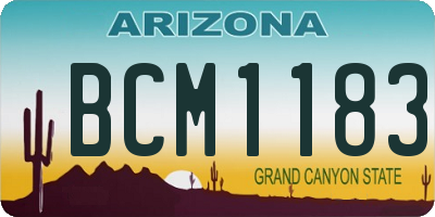 AZ license plate BCM1183