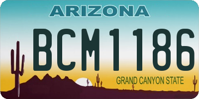 AZ license plate BCM1186