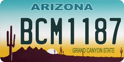 AZ license plate BCM1187