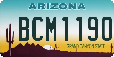 AZ license plate BCM1190