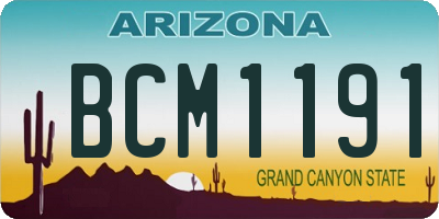 AZ license plate BCM1191