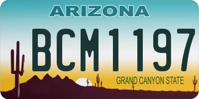 AZ license plate BCM1197