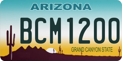 AZ license plate BCM1200