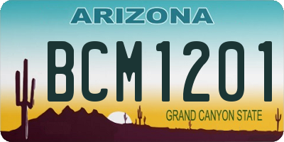 AZ license plate BCM1201