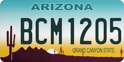 AZ license plate BCM1205