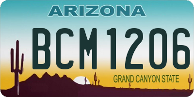 AZ license plate BCM1206