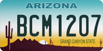 AZ license plate BCM1207