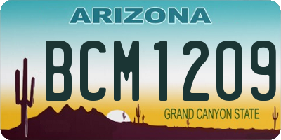 AZ license plate BCM1209