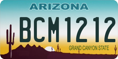 AZ license plate BCM1212