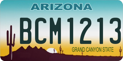 AZ license plate BCM1213