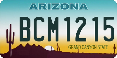 AZ license plate BCM1215