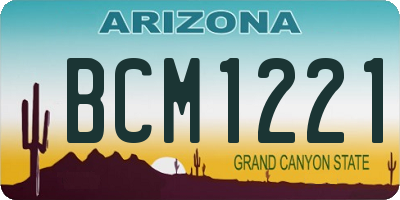 AZ license plate BCM1221