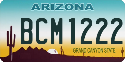 AZ license plate BCM1222