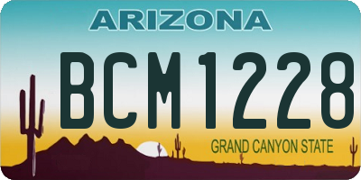 AZ license plate BCM1228