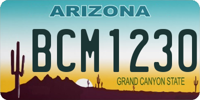 AZ license plate BCM1230