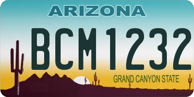 AZ license plate BCM1232