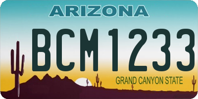 AZ license plate BCM1233