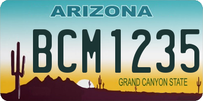 AZ license plate BCM1235