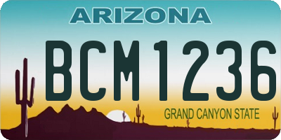 AZ license plate BCM1236