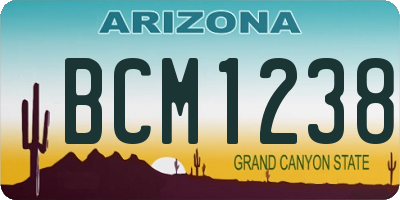 AZ license plate BCM1238