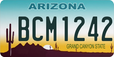 AZ license plate BCM1242