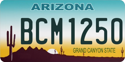 AZ license plate BCM1250