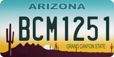 AZ license plate BCM1251