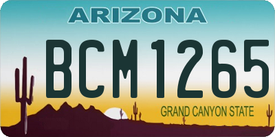 AZ license plate BCM1265