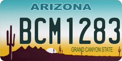 AZ license plate BCM1283