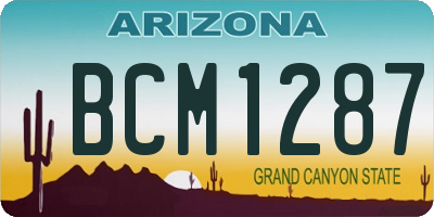 AZ license plate BCM1287