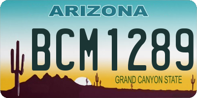 AZ license plate BCM1289