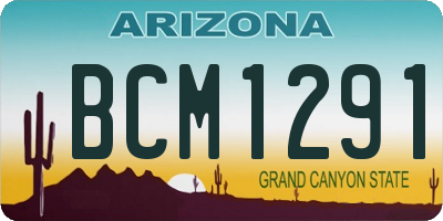 AZ license plate BCM1291