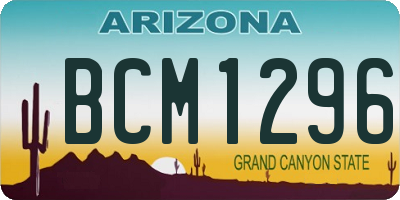 AZ license plate BCM1296